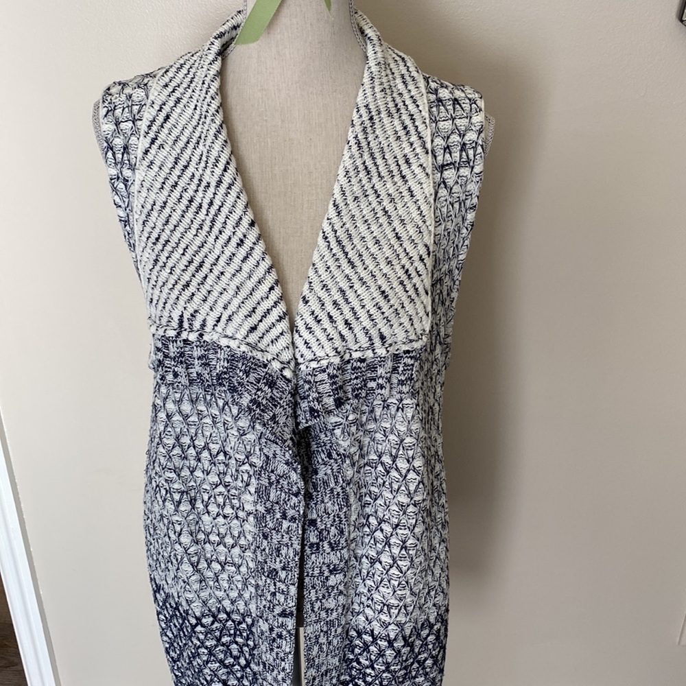 Chico’s textured long sweater vest
